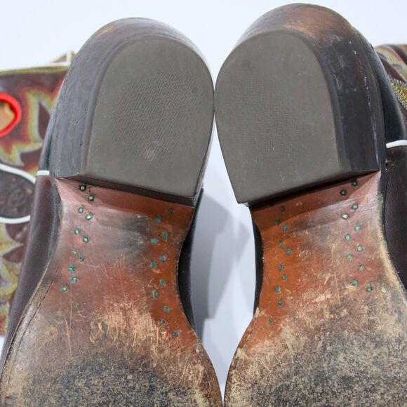 Ariat Ankle Armor 11" Heritage Roper Western Boots Brown Leather Men Size 13D - Picture 15 of 15